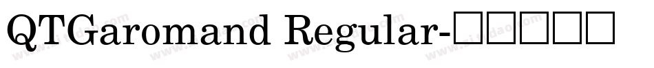 QTGaromand Regular字体转换